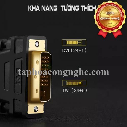 Ugreen 11645 30M màu Đen Cáp tín hiệu DVI 24 + 1 DV101 30011645